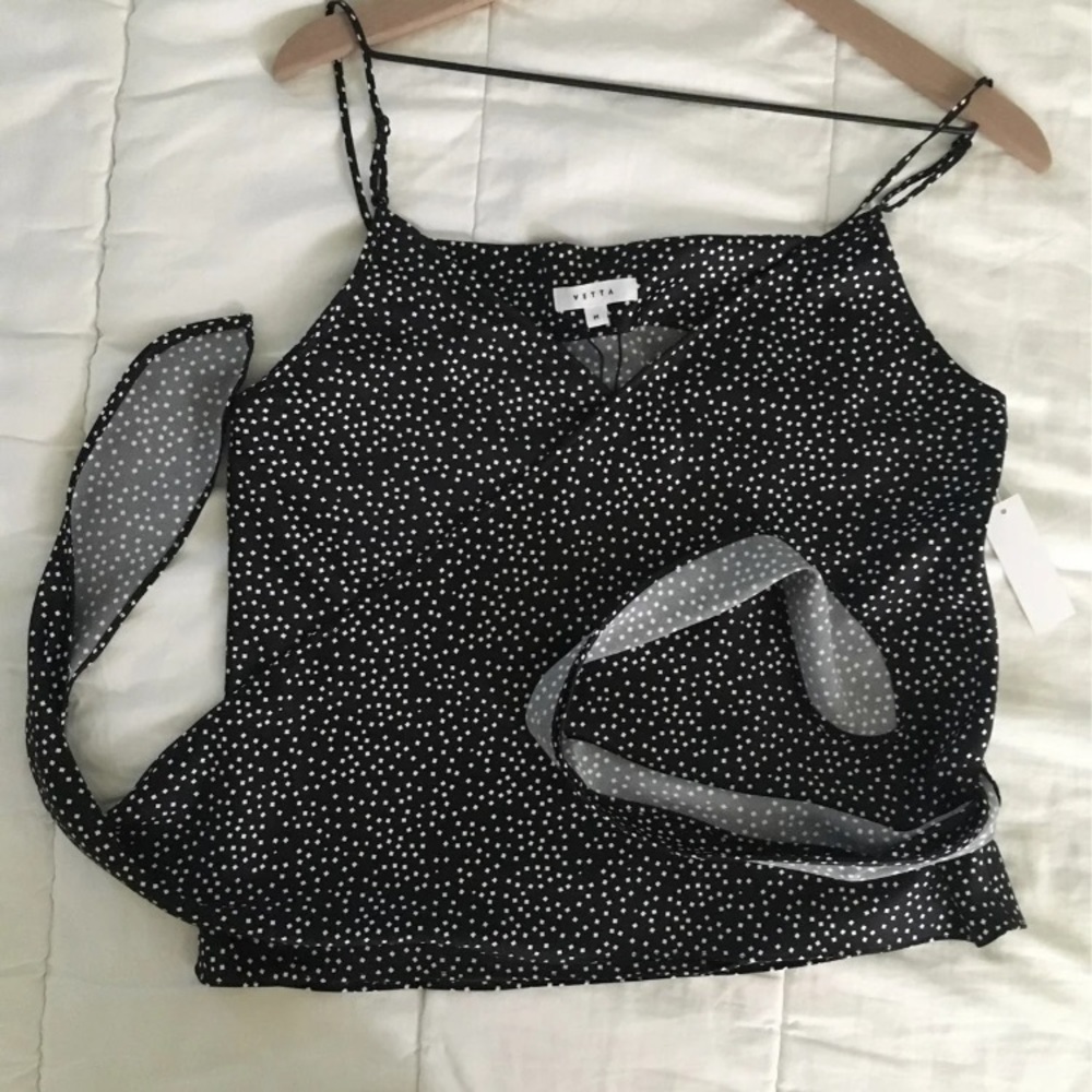 Vetta Satin Wrap Tank size M